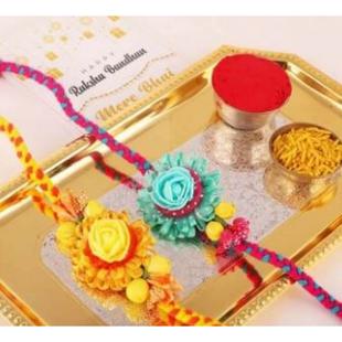 Floral Double Rakhi