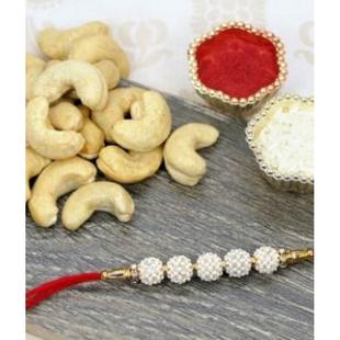 Peral Rakhi With Cashew