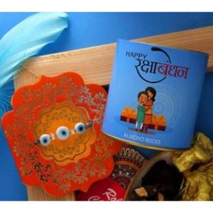 Evil Eye Rakhi And Chocolate