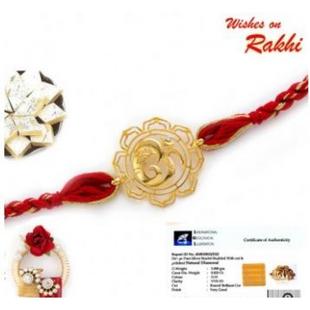 Om Rakhi With Diamond Stud