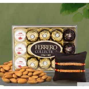 Set Of 2 Special Rakhi With Ferrero Rocher Chocolate Collection