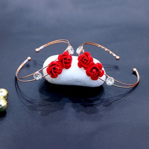 Set of Two Tantalizing Rose Bracelets