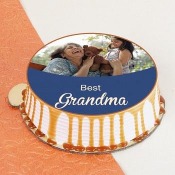 Lovable Grandma Photo Cake