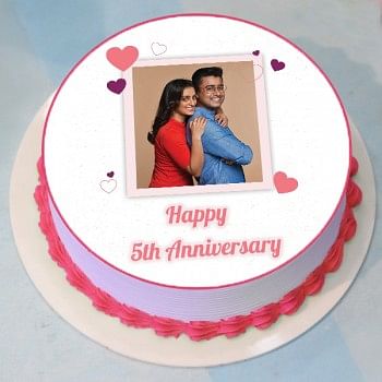 5th Anniversary Romance Cake