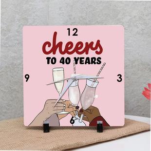 Cheers to 40th Birthday Clock