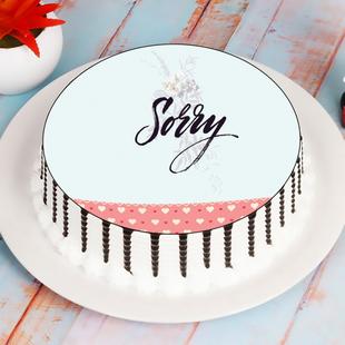 Say Sorry Photo Cake
