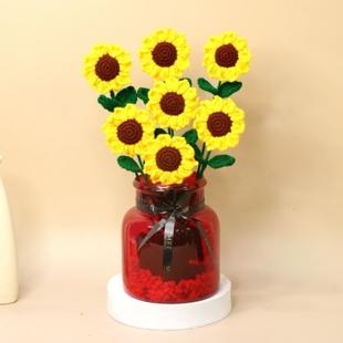 Sunflower Vase Crochet Arrangement