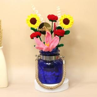 Crochet Bloom Medley Vase