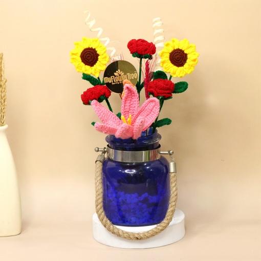 Crochet Bloom Medley Vase