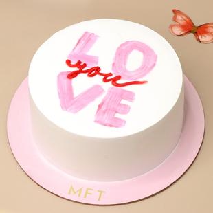 Love You Theme Cake