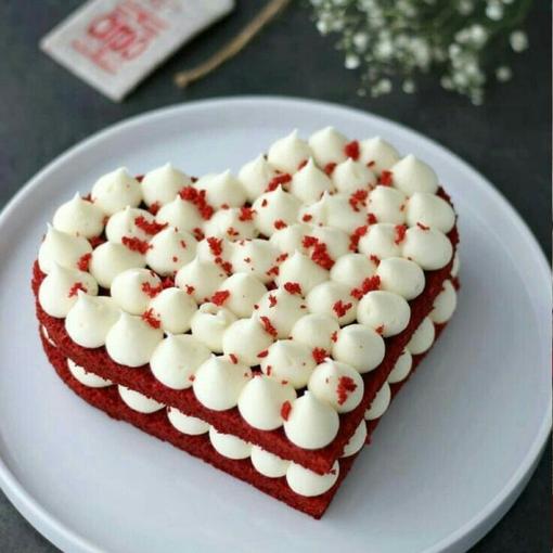 Red Velvet Heart Cake