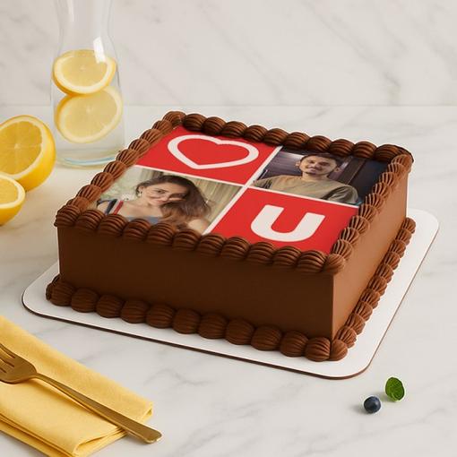 Love You Photo Cake