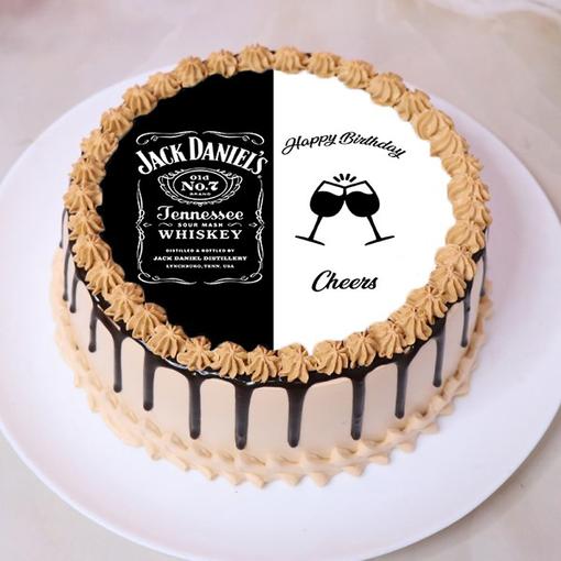 Jack Daniel Liquor Theme Cake