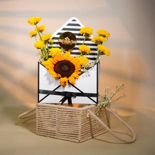 Sunflower Daisies Envelope Bouquet