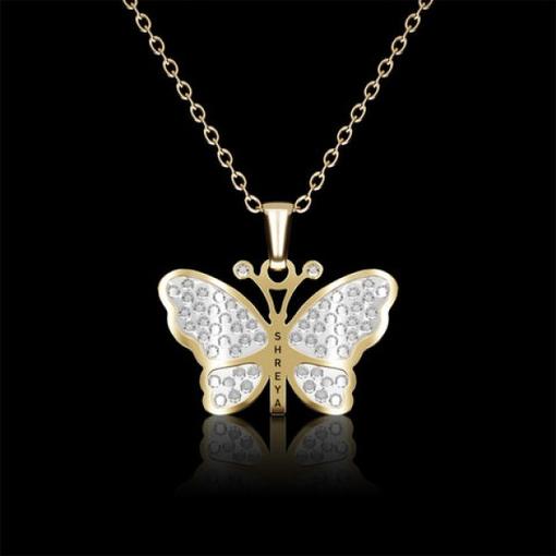 Personalised Butterfly Pendant