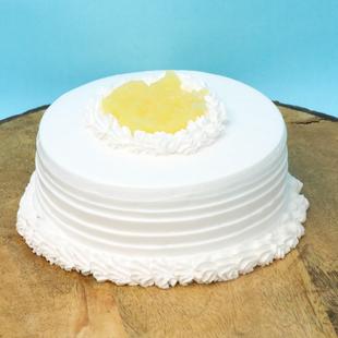 Luscious Pineapple Eggless Cake