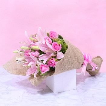 Royal Pink Flowers Bouquet