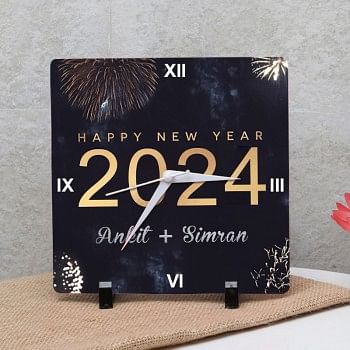 Adorable New Year Photo Clock