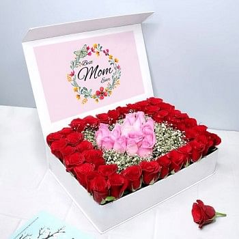 Mom Roses Arrangement in Luxury Box