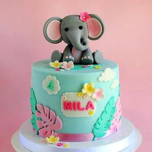 Cute Elephant Theme Cake