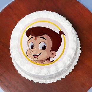Cute Chhota Bheem Photo Cake