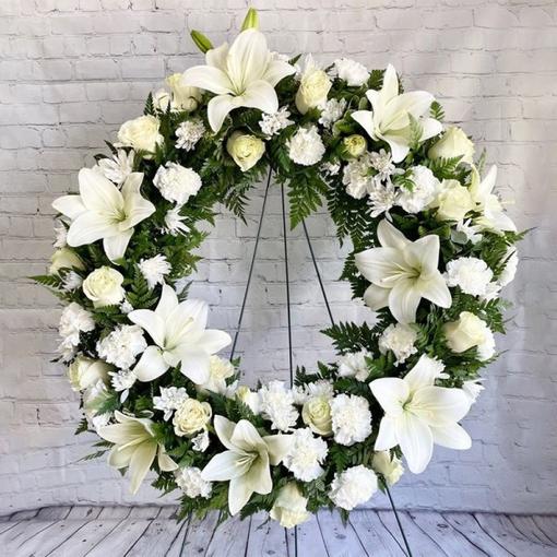 White Floral Wreath