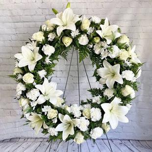 White Floral Wreath