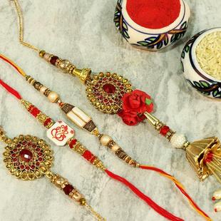 Greet with Bunch of Rakhis