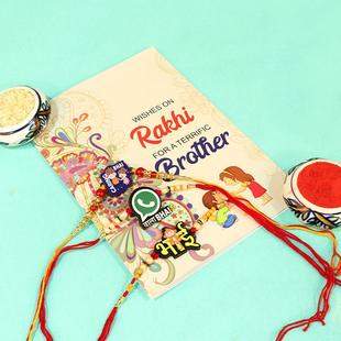 Astonishing Greeting Card N Rakhi