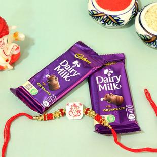 Ganesha Rakhi with Chocolates