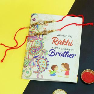 Delightful Rakhi N Greeting Card