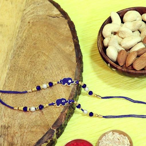 Evil Eye Rakhi Set with Dryfruits