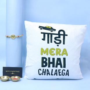 Exclusive Rakhi With Cushion Combo