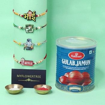 Rakhi and sweets for love