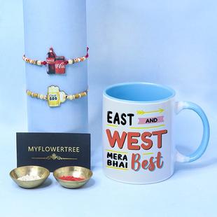 Set of rakhi and Coffee mug for bro
