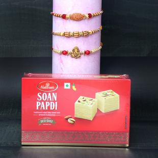 Palatable Soan Papdi N Rakhi Set