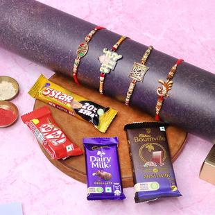 Bewitching Rakhi Set N Chocolate