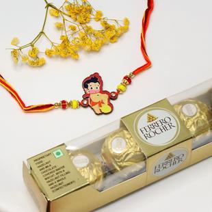 Hanuman Rakhi Rakhi and Ferrero Pack