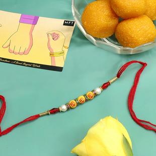 Pearl Rakhi with Laddoo