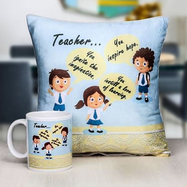 Printed Mug and Cushion for Teacher