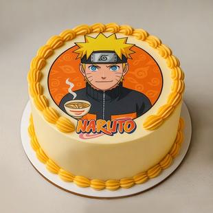 Naruto Theme Photo Cake